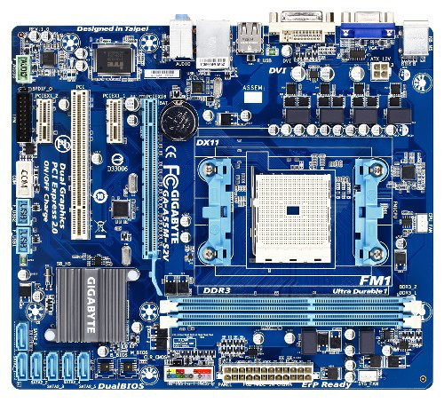 GIGABYTE GA-A55M-S2V AMD A75 Socket FM1 micro ATX