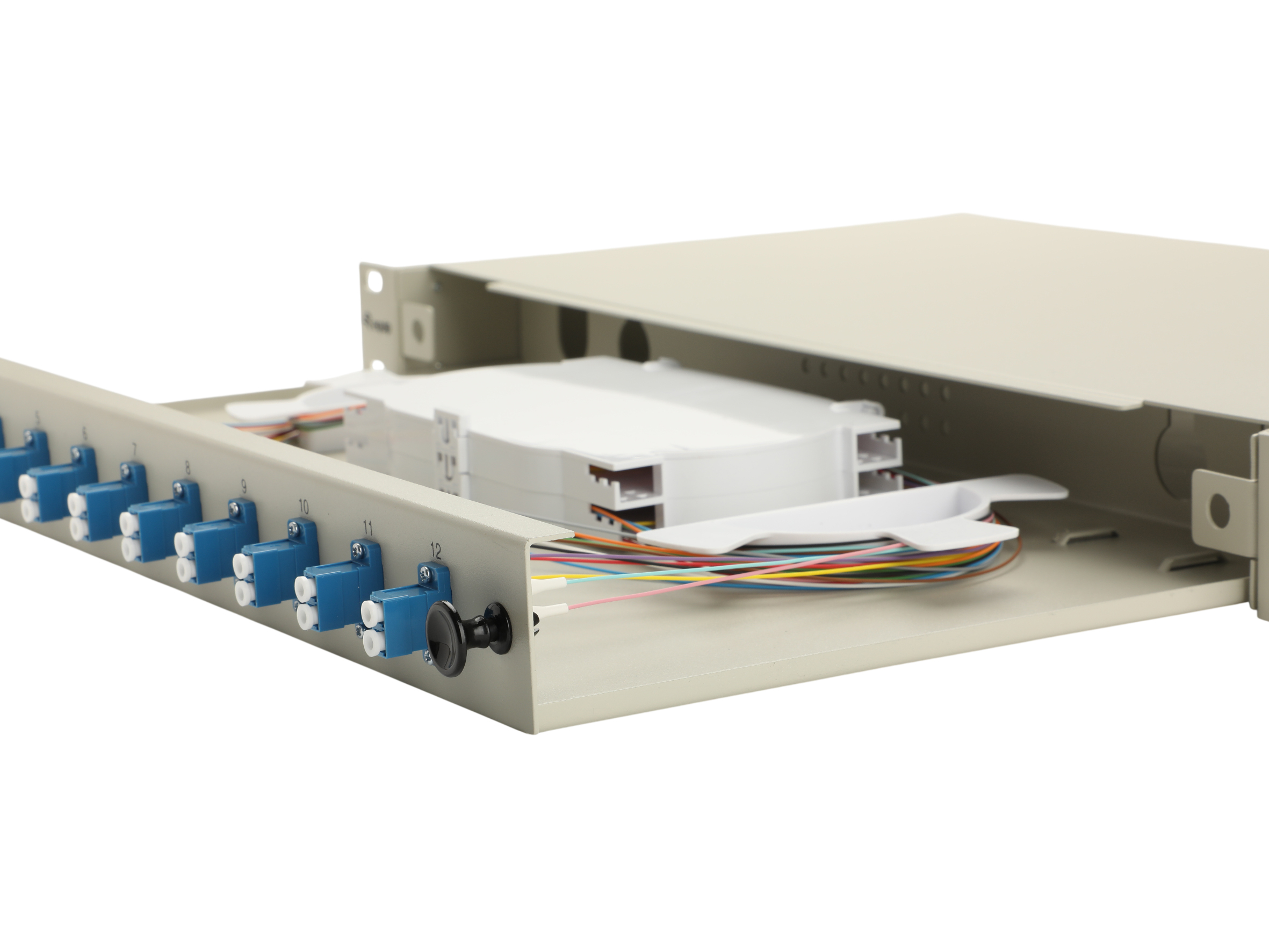 Equip LWL-Spleißkasten 12-Port LC-Duplex OS2 1U komplett  gr