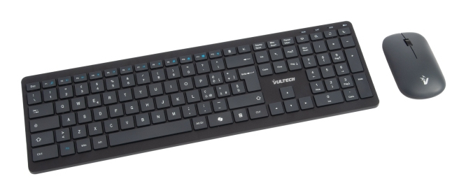 Vultech KM-851W keyboard Mouse included Office RF Wireless + USB QWERTY Italian Black – image 3