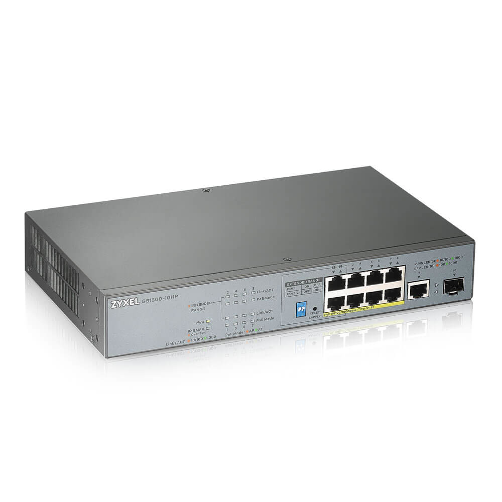 Zyxel GS1300-10HP Unmanaged Gigabit Ethernet (10/100/1000) Power over Ethernet (PoE) Grey – image 4