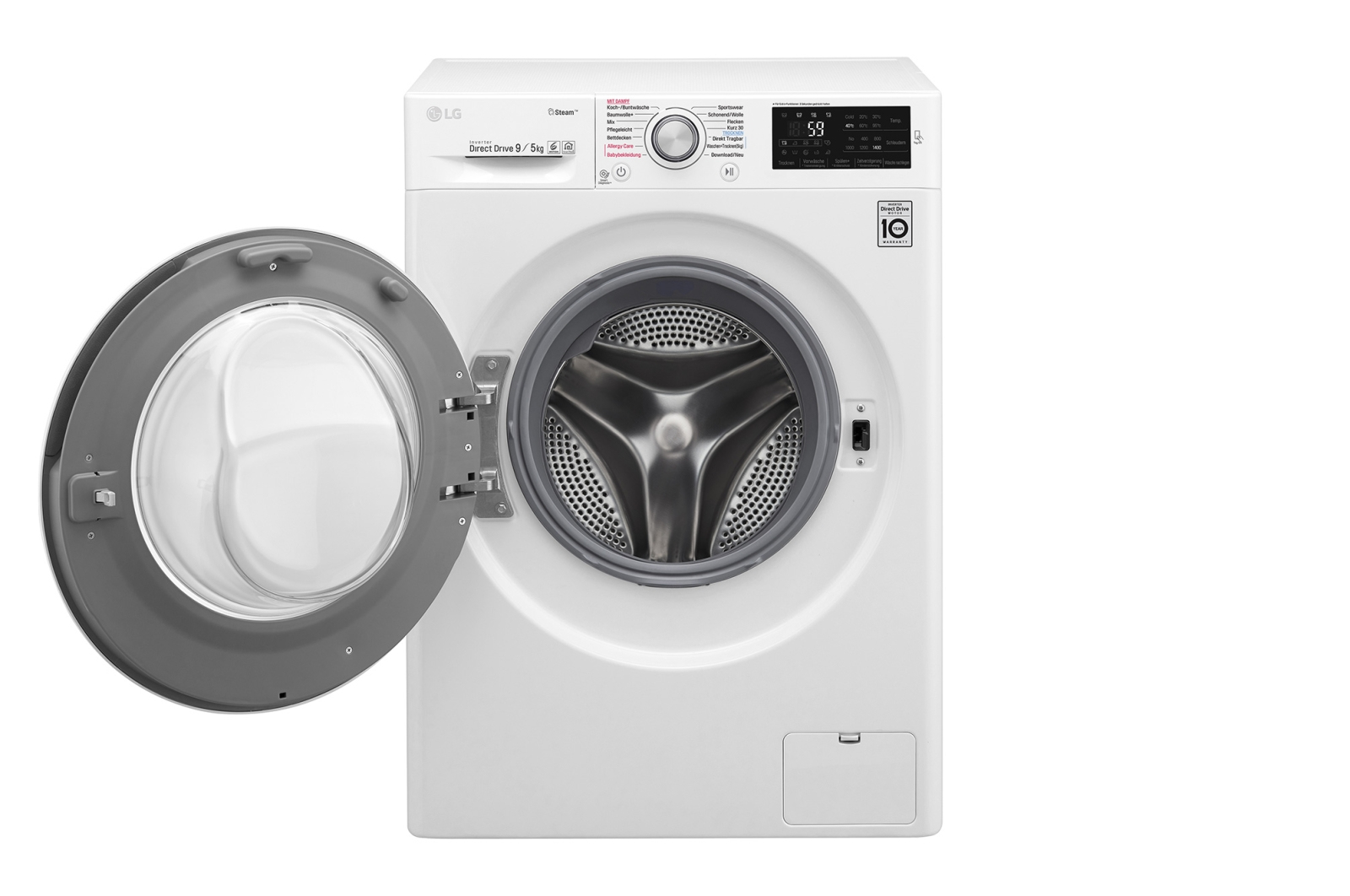 LG F14WD95TS1 washer dryer Freestanding Front-load Black, White – image 2
