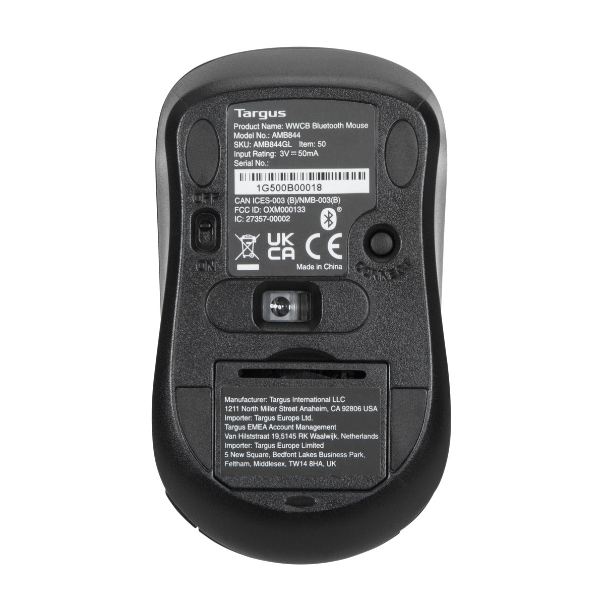 Targus AMB844GL mouse Office Ambidextrous Bluetooth Optical 1000 DPI – image 2