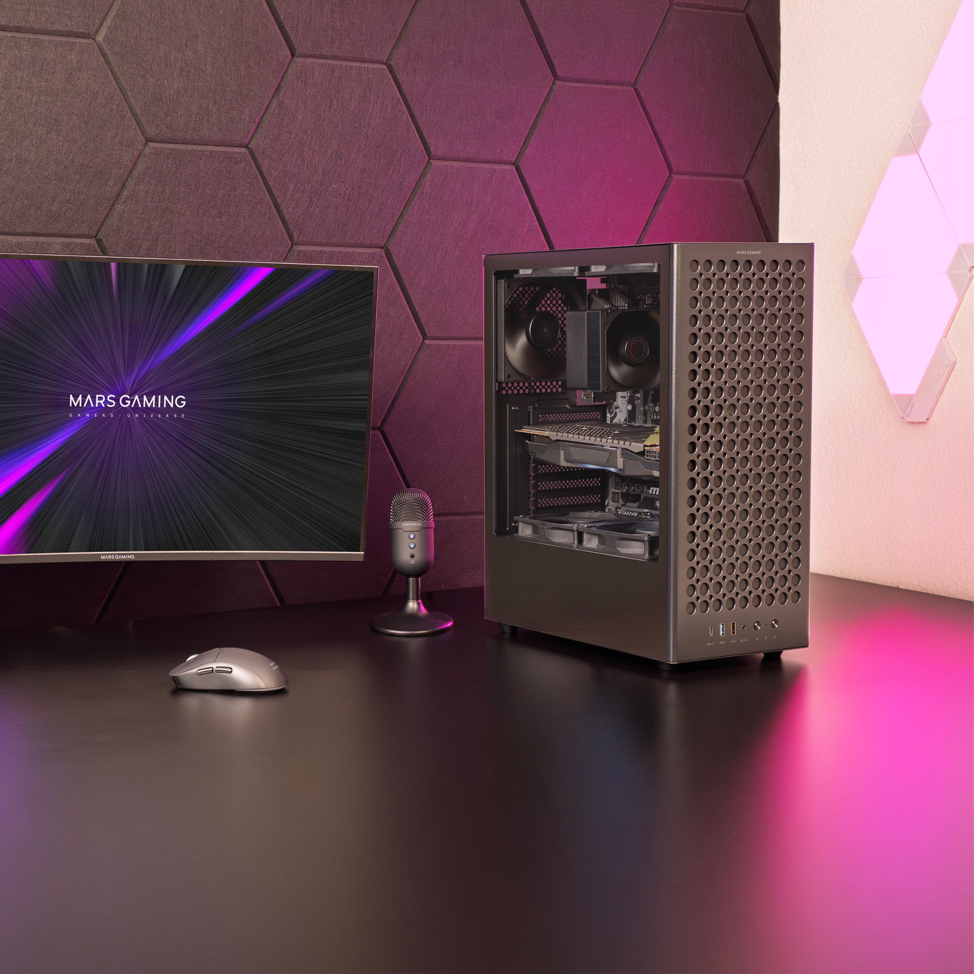 Mars Gaming MCT800 computer case Midi Tower Black image 6