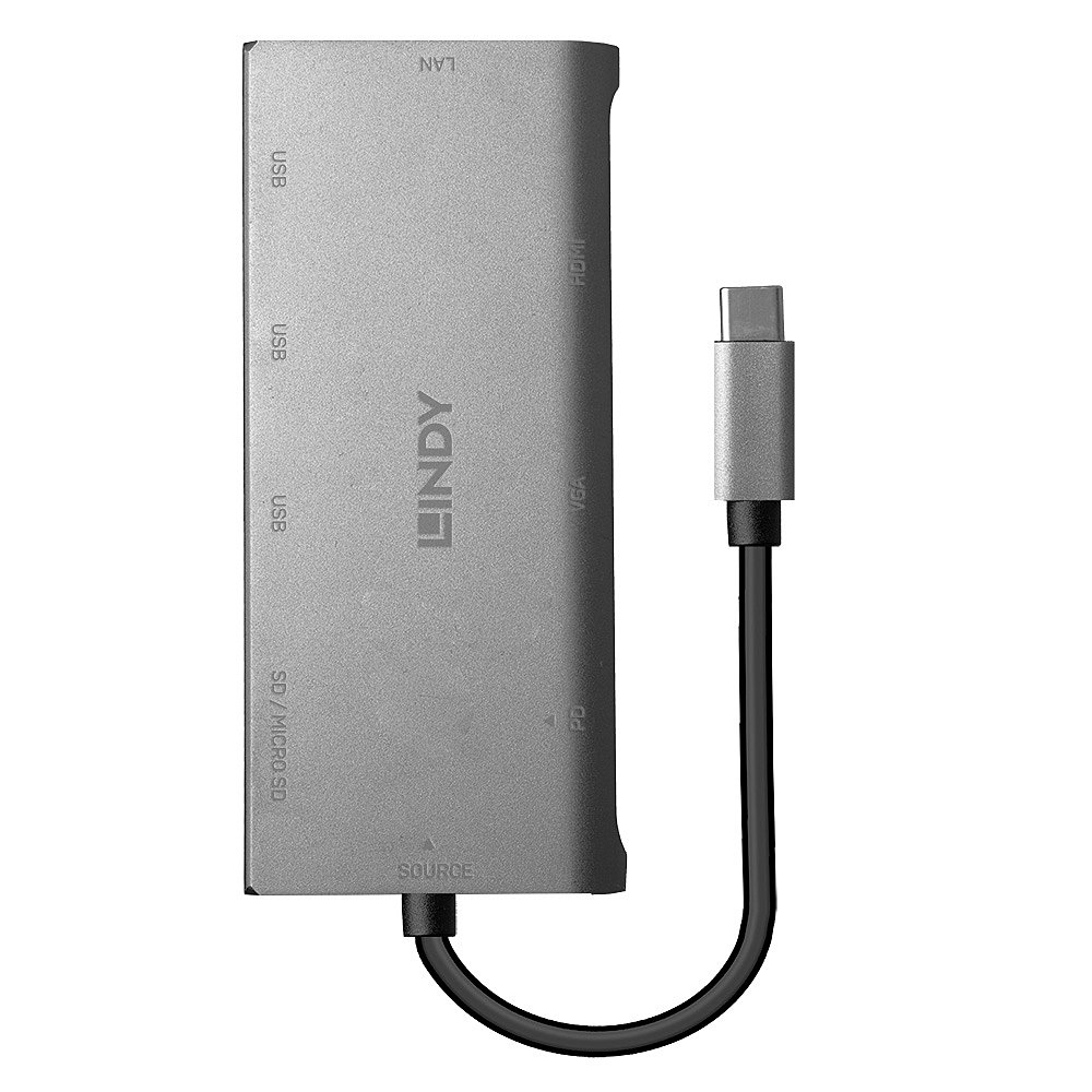Lindy DST-Mini Plus, USB-C Laptop Mini Docking Station with 4K HDMI, VGA Support and – image 2