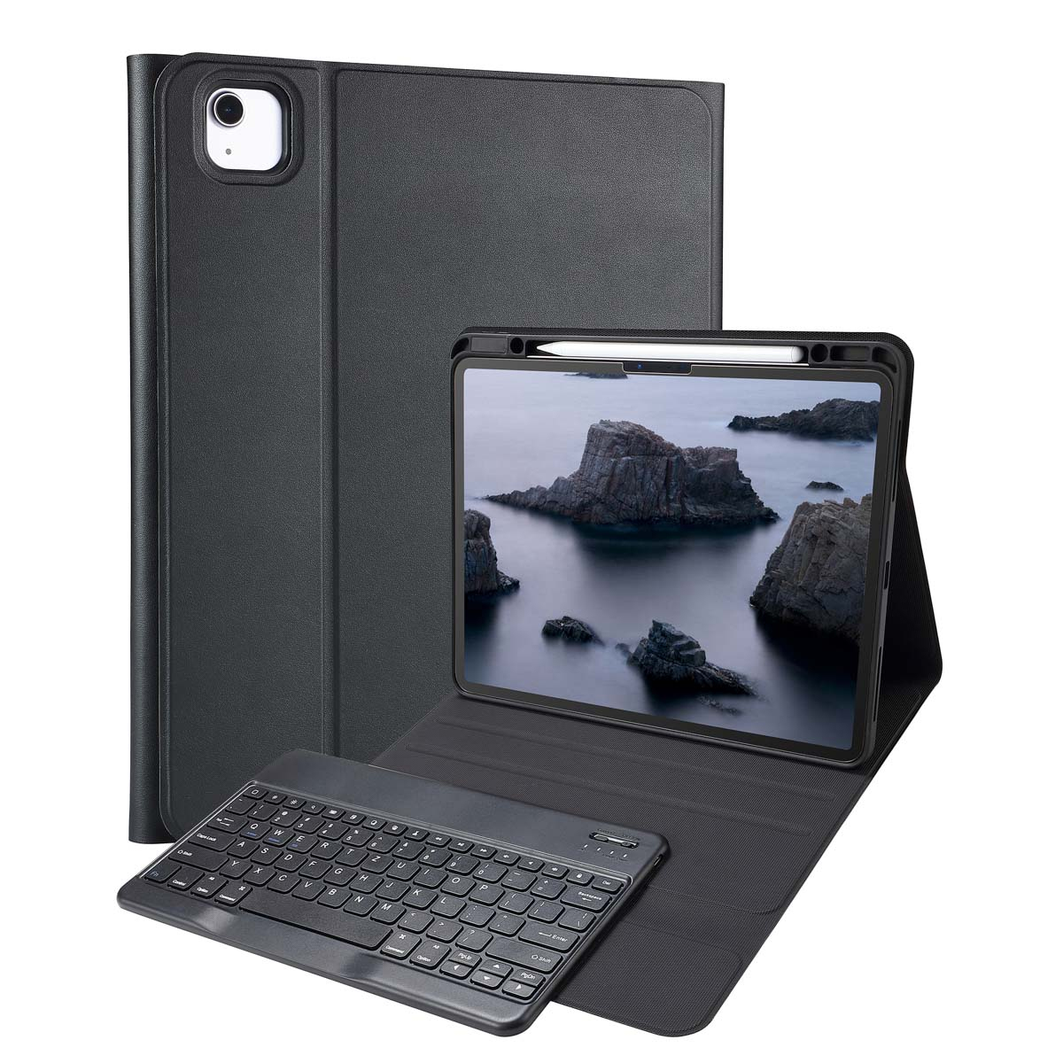 Accezz SH00075661 mobile device keyboard QWERTZ Bluetooth Black