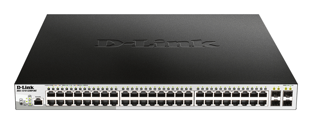 D-Link 48-Port 10/100/1000BASE-T PoE + 4-Port 1 Gbps SFP Ports Metro Ethernet Switch – image 1
