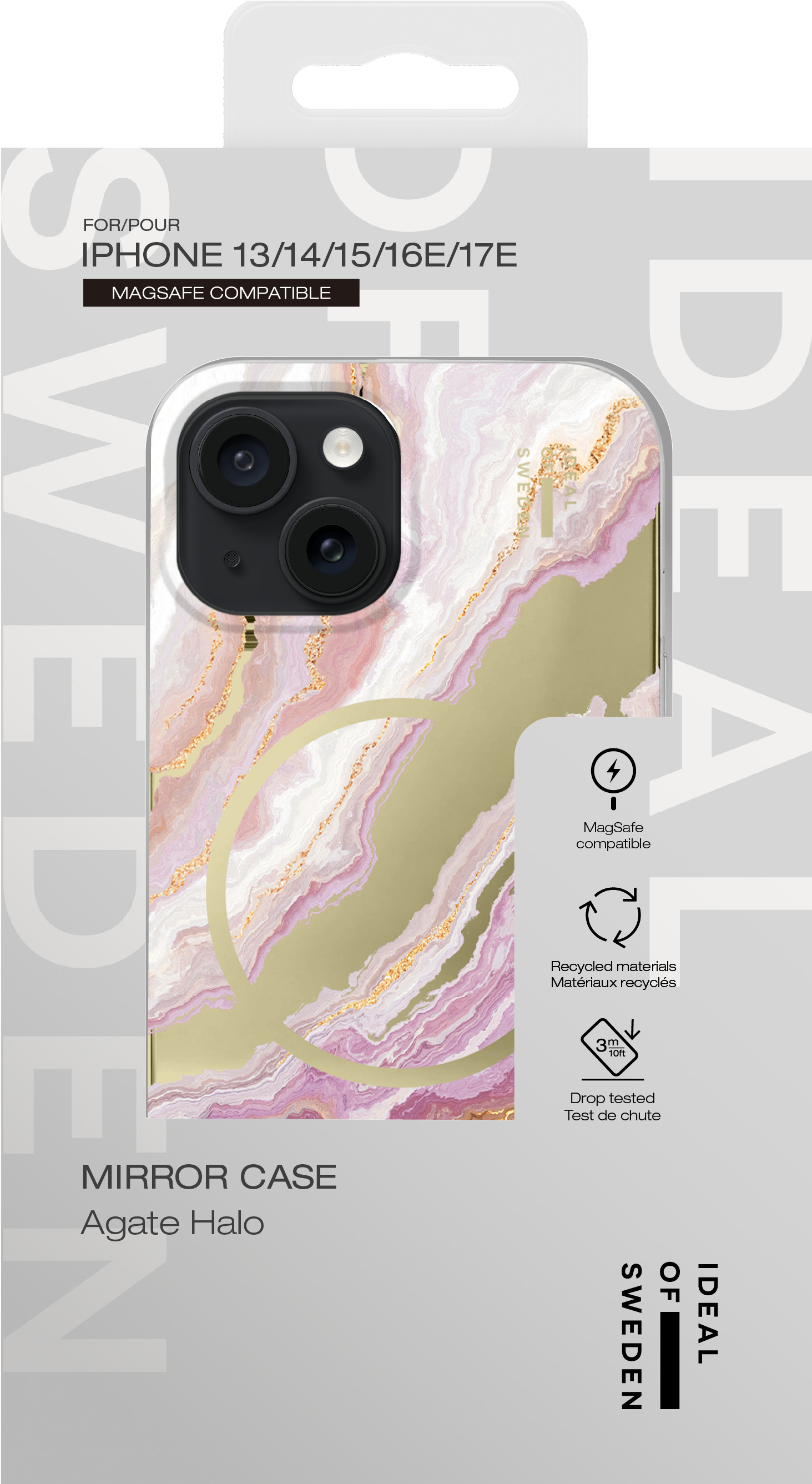 iDeal of Sweden Mirror Case MagSafe iPhone 13 / 14 / 15 / 16e / 17e Agate Halo – image 4