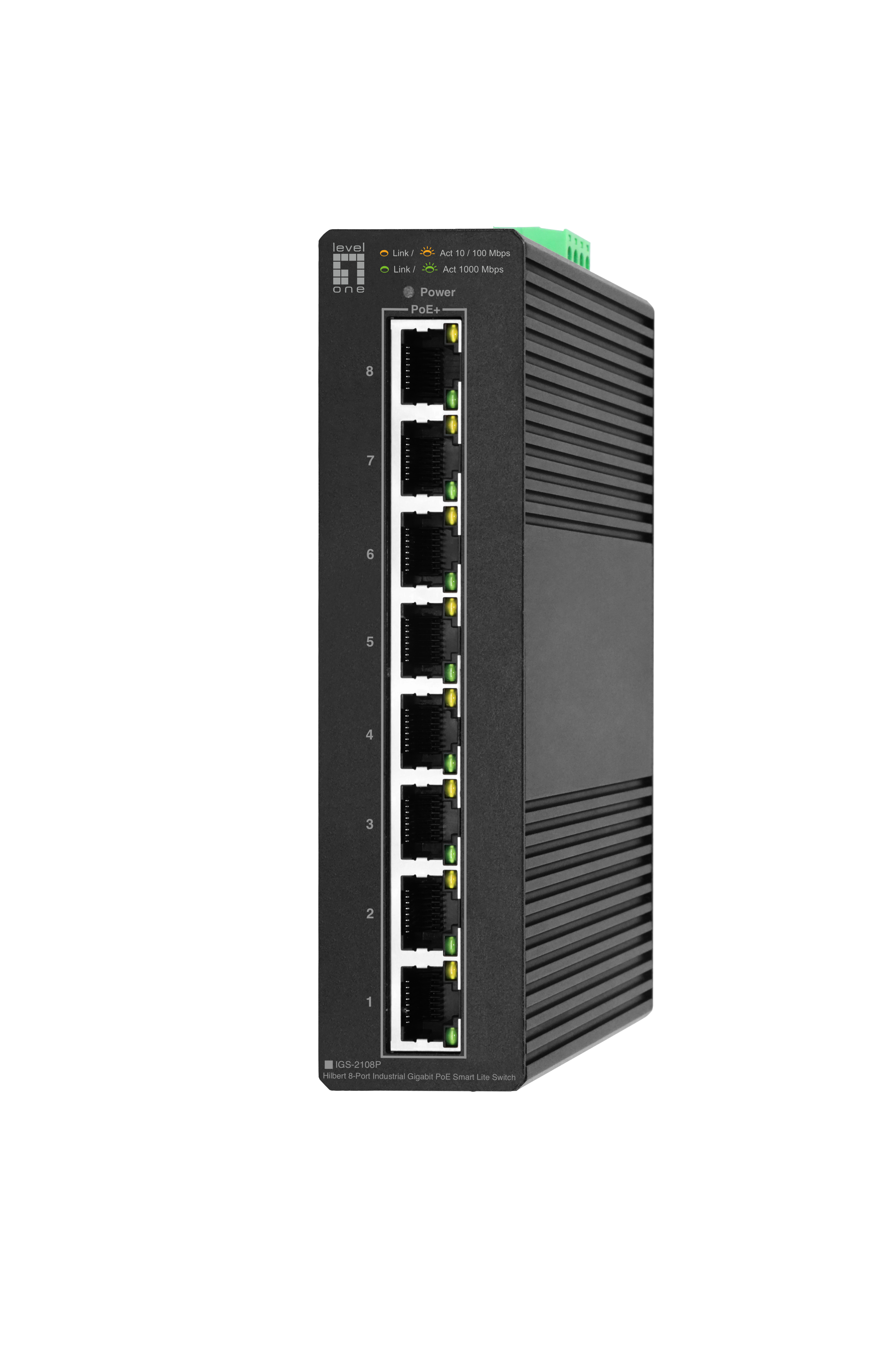 LevelOne IGS-2108P switch di rete Gestito L2 Gigabit Ethernet (10/100/1000) Supporto Power over Ethernet (PoE) Nero