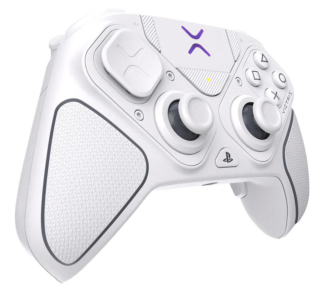 Turtle Beach Victrix Pro BFG Reloaded Blanc PlayStation Manette de gaming modulaire sans fil w/Bluetooth, module Fightpad et effet Hall pour PlayStation 5, PlayStation 4 et PC