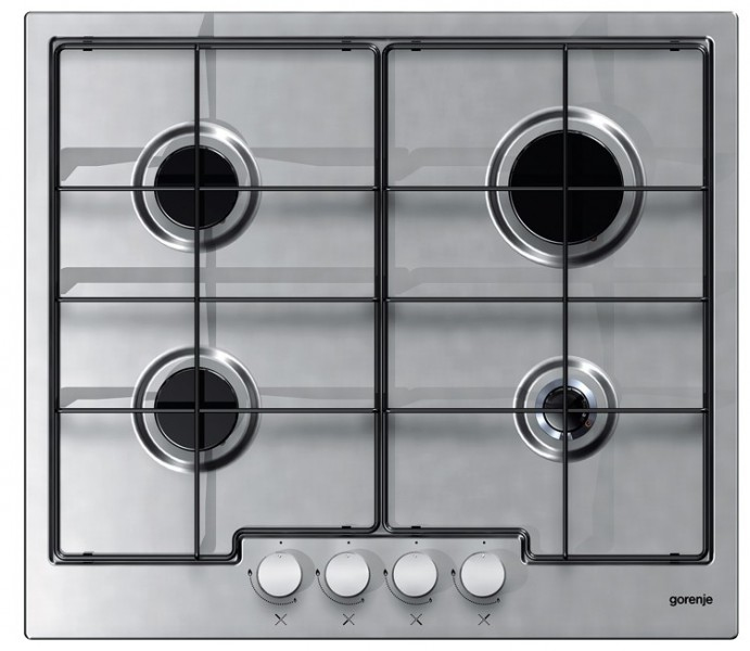 Gorenje G6N4ZBX hob Stainless steel Built-in Gas 4 zone(s)