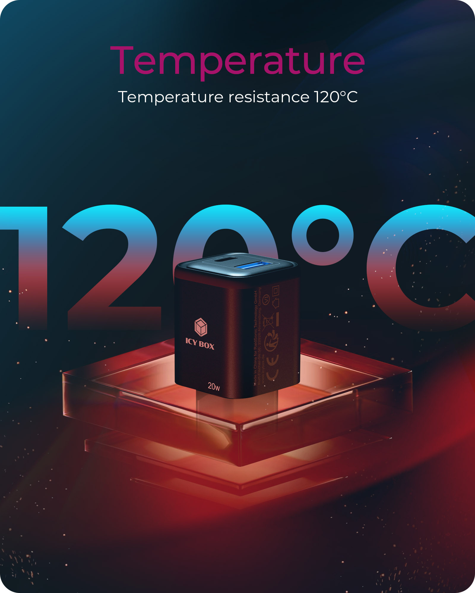 ICY BOX IB-PS1020-PD Universal Black AC Fast charging Indoor – image 5