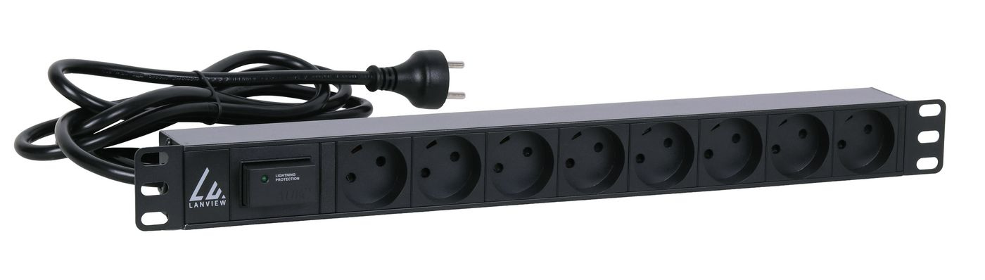 Lanview LVR261880D power distribution unit (PDU) 8 AC outlet(s) 1U Black – image 3