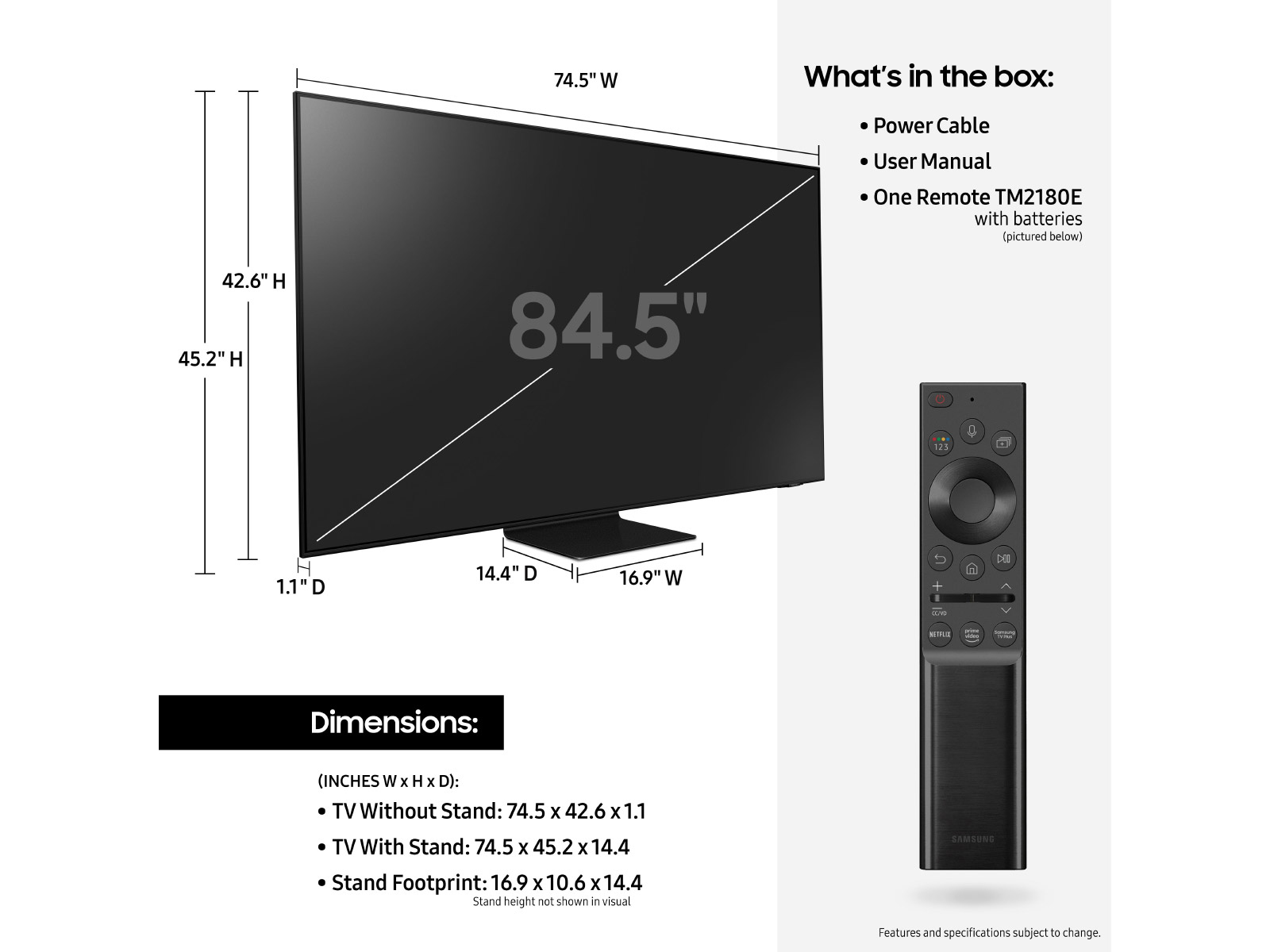 Samsung QN85QN90AAF 2.15 m (84.5") 4K Ultra HD Smart TV Wi-Fi Black – image 6