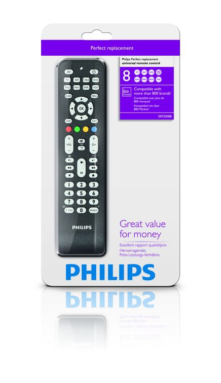 Philips Perfect replacement SRP2008B/91 remote control IR Wireless SAT, TV, VCR Press buttons – image 3