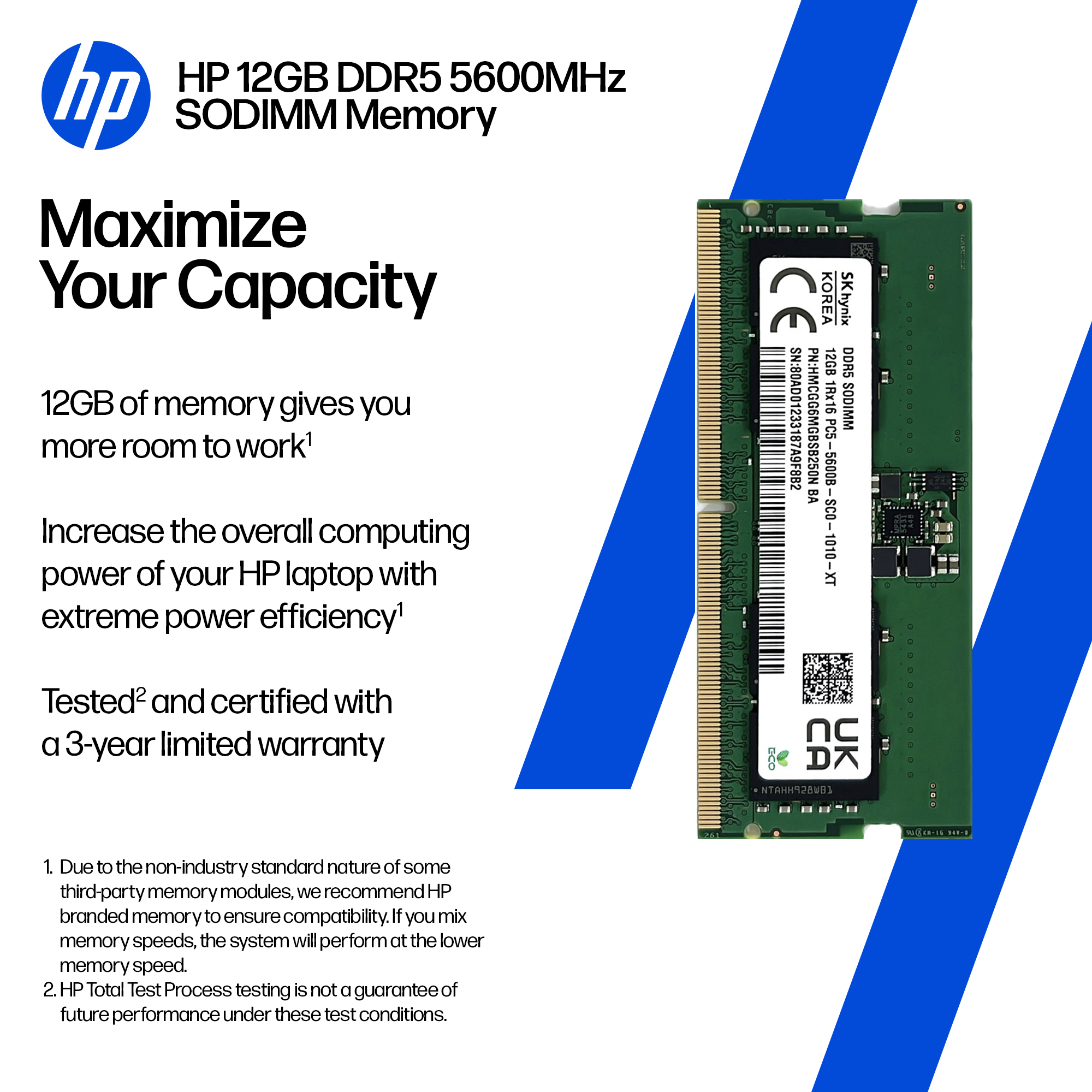HP 12GB DDR5 5600 SODIMM Memory