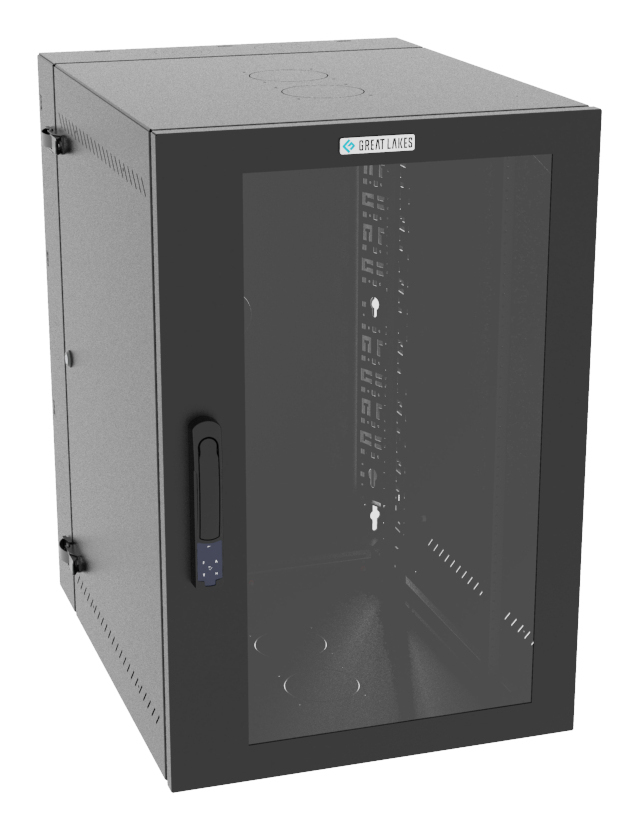 Vertiv VR Rack GL36WMCMP-B-SE-00-CM rack cabinet 19U Wall mounted rack Black – image 1