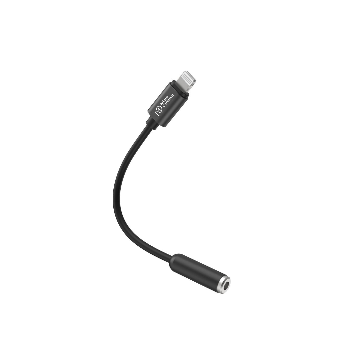 Microconnect MC-LIGHTJACK3.5 Lightning - 3.5mm Kablo, 0.1m, Siyah