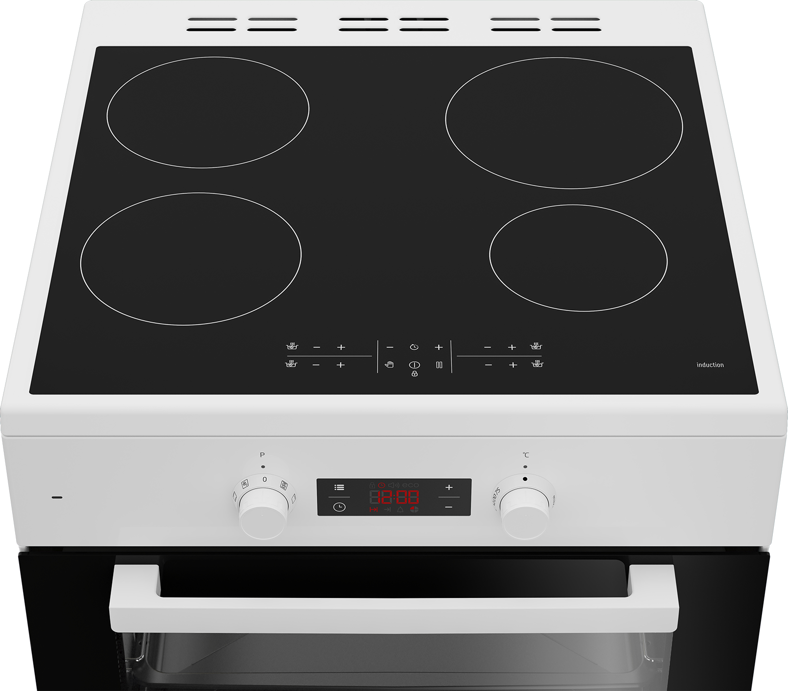 Beko FSM69301GWS cooker Freestanding cooker Electric Zone induction hob White – image 4