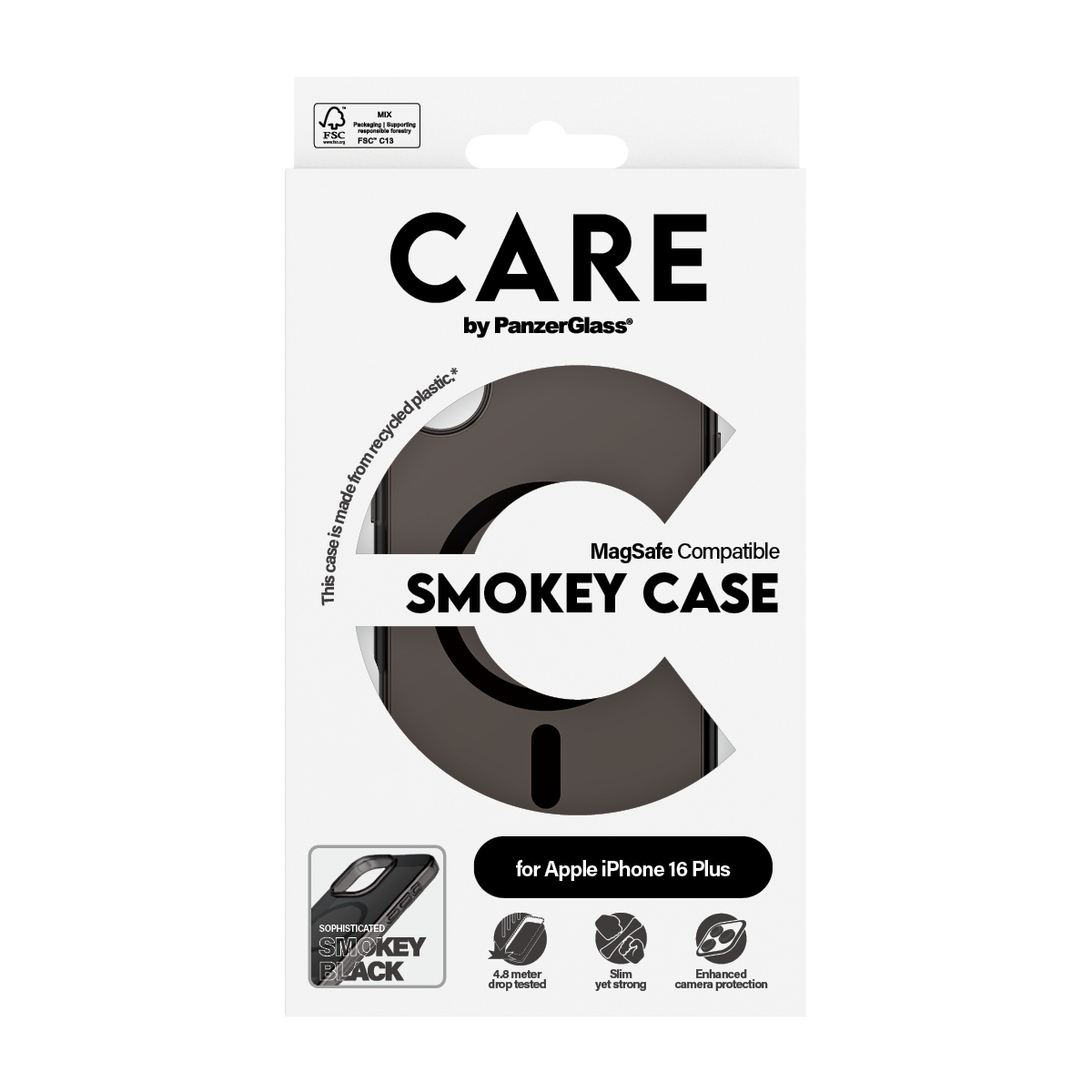 PanzerGlass CARE™ by PanzerGlass® Smokey Case w. Black MagSafe iPhone 16 Plus – image 3