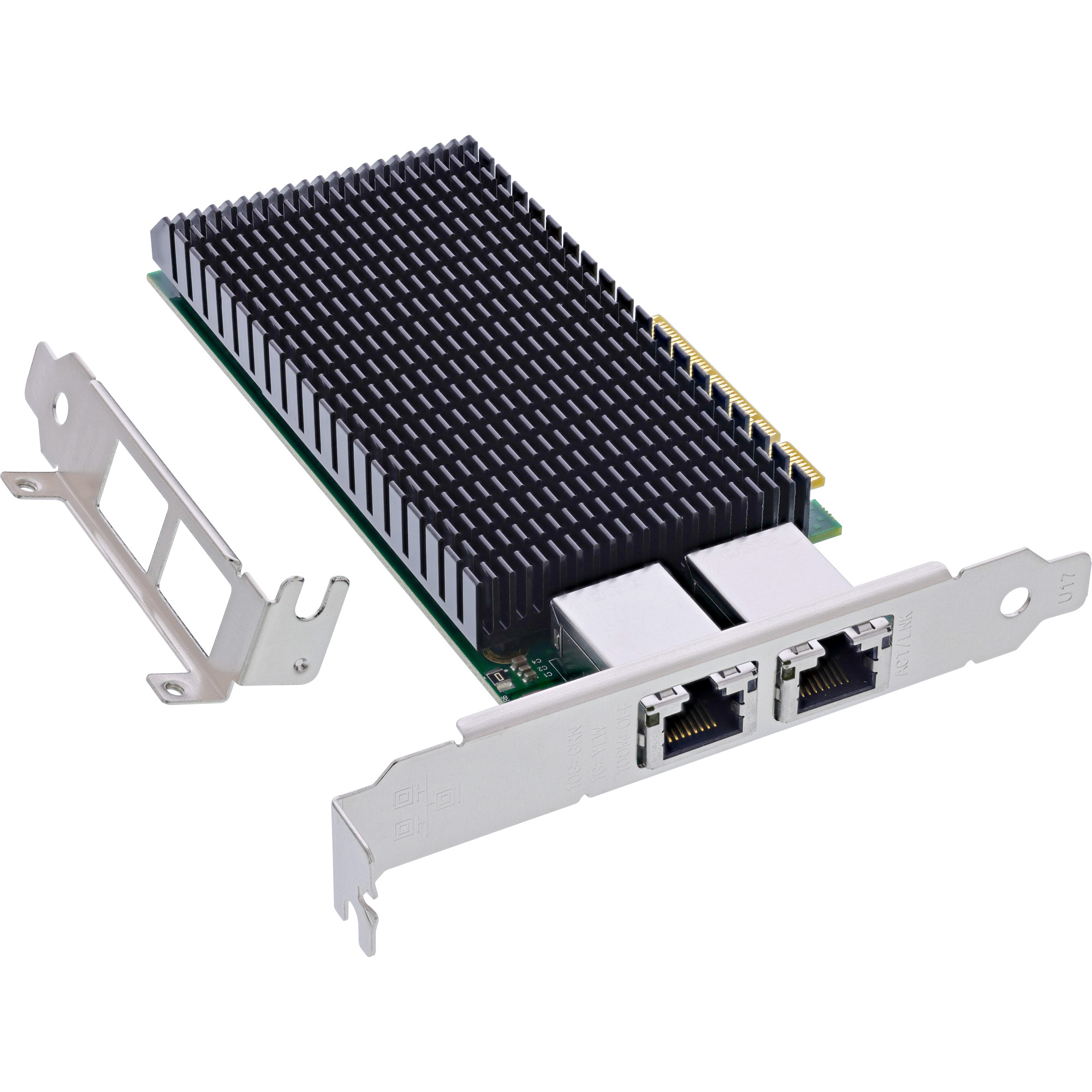 InLine Dual 10-Gigabit network card, 2x RJ45 – image 1