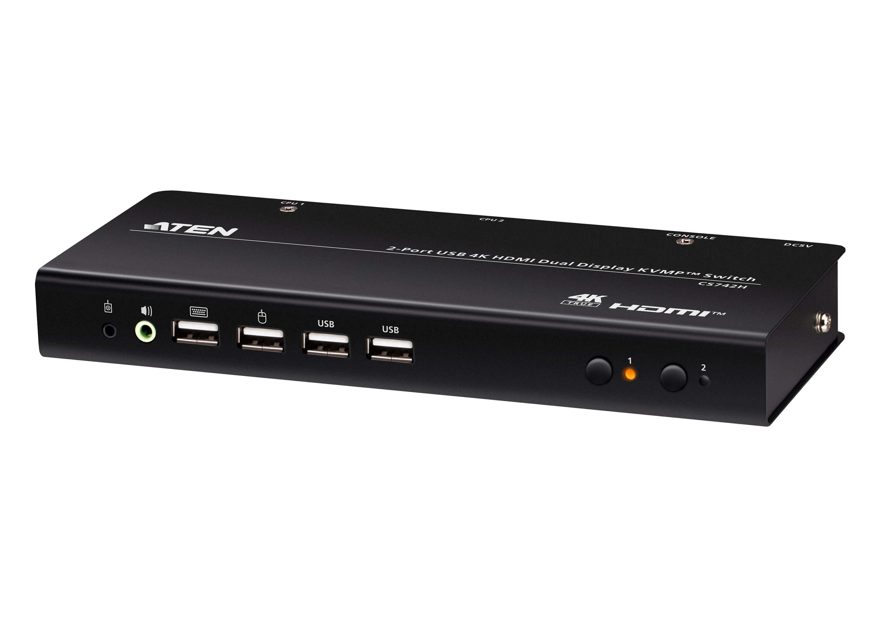 ATEN 2-Port USB 4K HDMI Dual-Display KVMP Switch (Cables included)