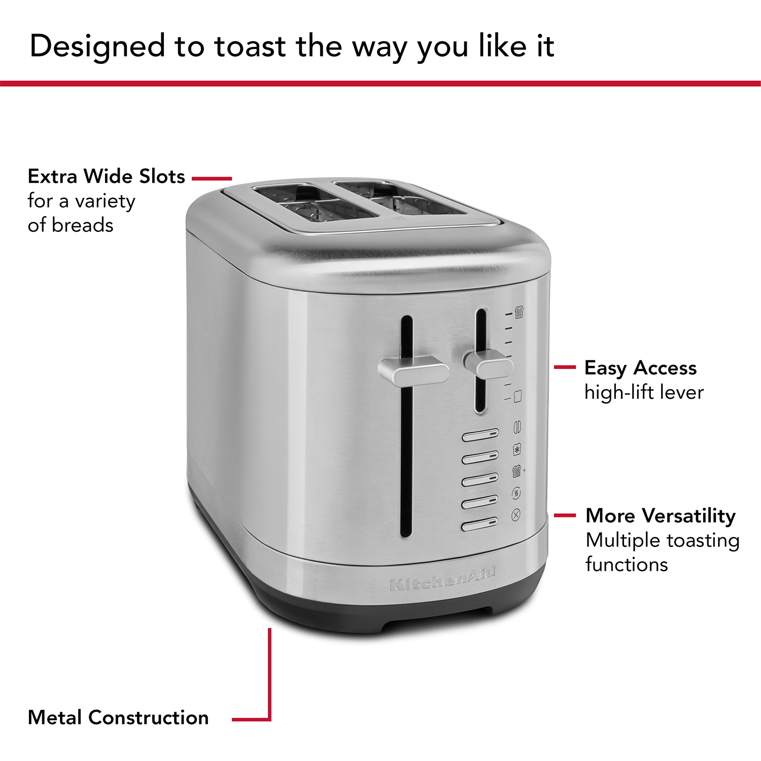 KitchenAid 5KMT2109BSX toaster 2 slice(s) – image 3