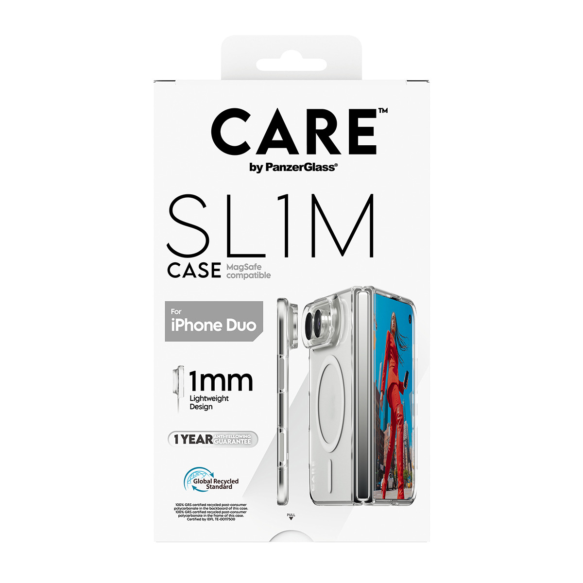 PanzerGlass CARE™ by PanzerGlass® SL1M Case Transparent w. White MagSafe iPhone Duo – image 3