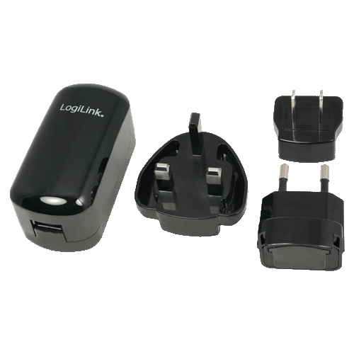 LogiLink PA0040 mobile device charger Digital camera, Mobile phone, MP3 Black AC Indoor – image 1