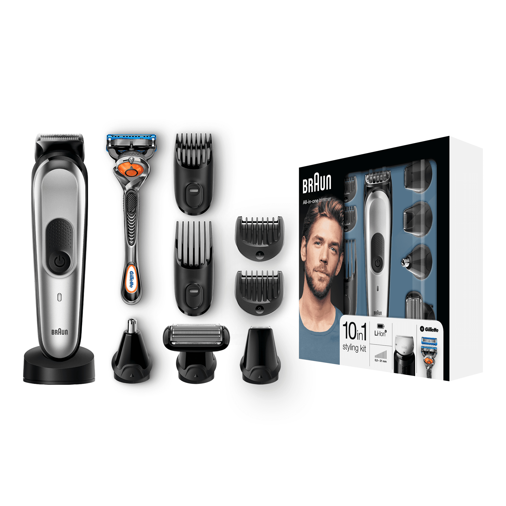 Braun Multigroomer 10-in-1 All-in-one trimmer MGK7020, Beard Trimmer & Hair Clipper, Mini Shaver & Detail Trimmer – image 3