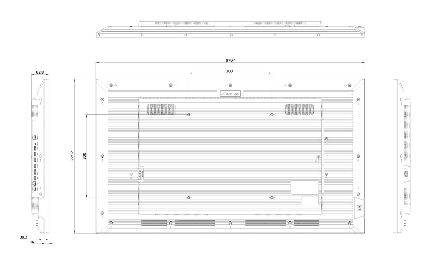 Hisense 43DM66D 43" 4K UHD Digital Signage Display Schwarz