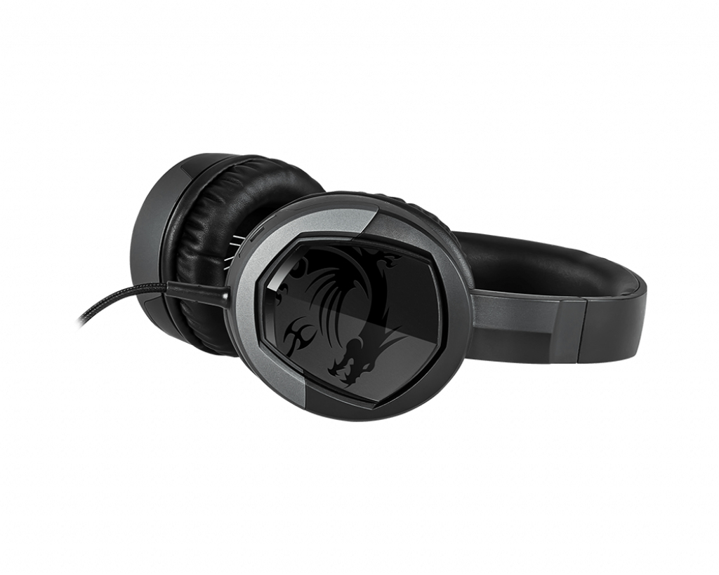 MSI IMMERSE GH30 V2 Gaming Headset 'Black with Iconic Dragon Logo, Wired Inline Audio with splitter accessory – image 3