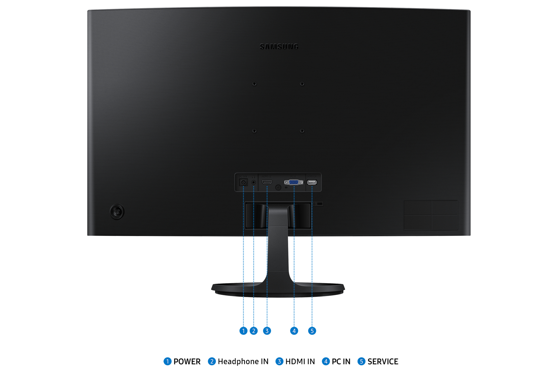 Monitor Samsung Essential S3 - 27" - Full HD - HDMI - VGA - Curvo - LS27D360GALXZX