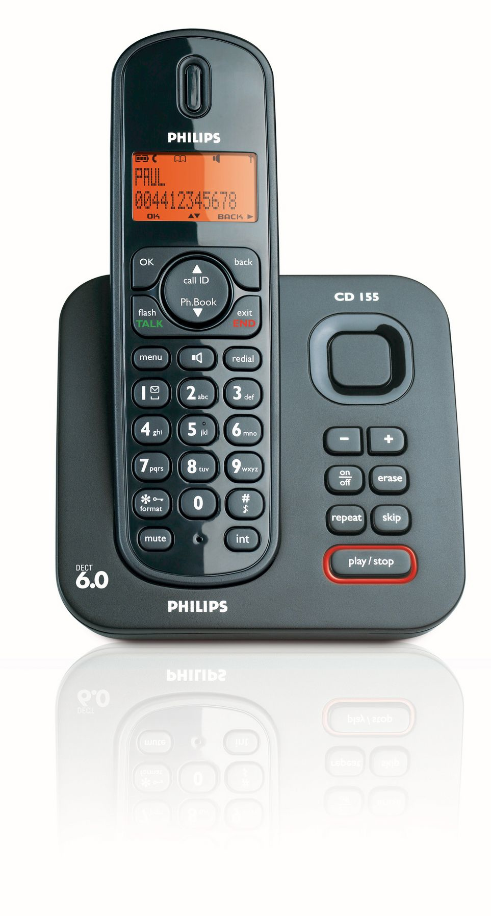 Philips CD1551B/37 telephone Caller ID Black