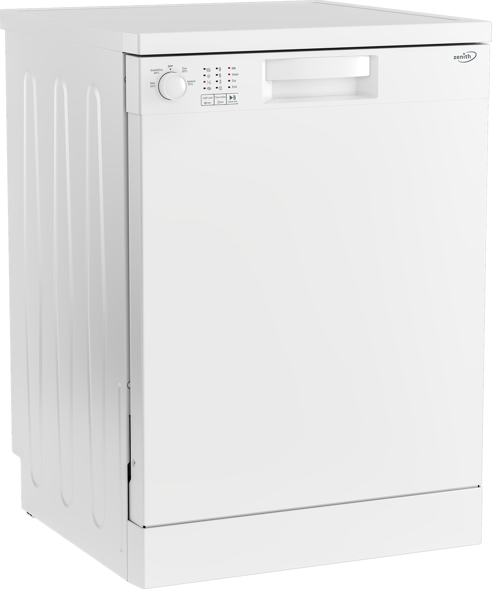 Zenith ZDW600W Full Size Dishwasher with 4 programmes – image 2