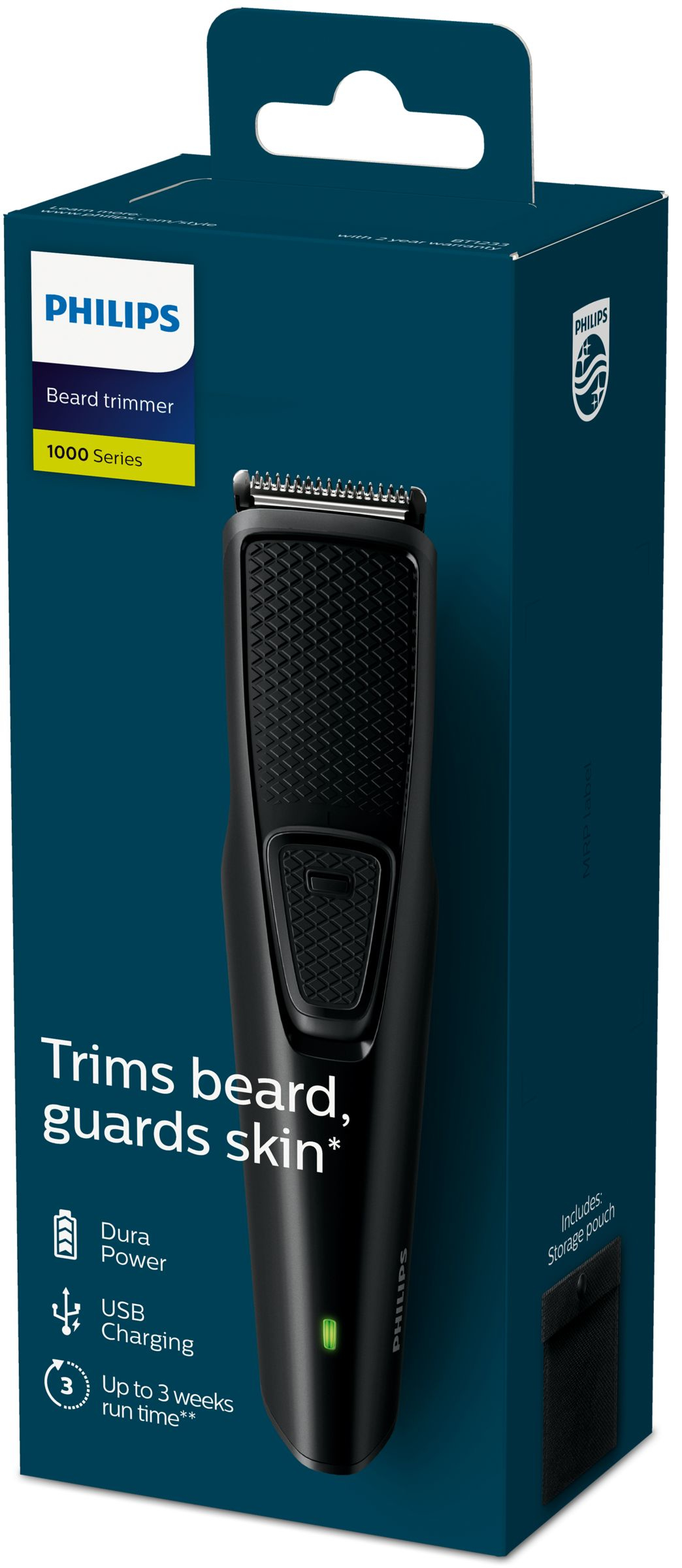 Philips Beardtrimmer series 1000 BT1233/15 beard trimmer Battery Black – image 2