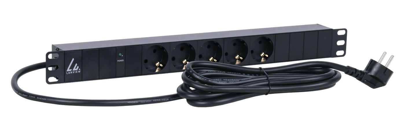 Lanview LVR261816S power distribution unit (PDU) 5 AC outlet(s) 1U Black – image 4