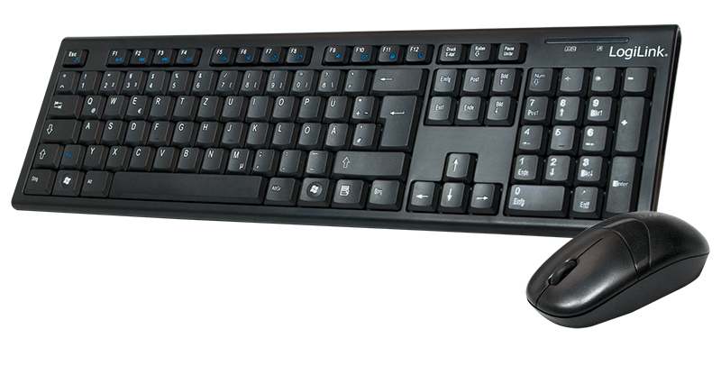 LogiLink ID0104 keyboard Mouse included Office RF Wireless QWERTZ Black – image 2
