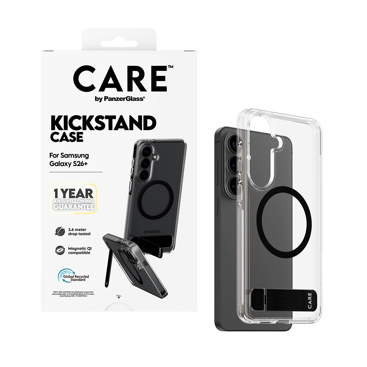 PanzerGlass CARE™ by PanzerGlass® Kickstand Case Transparent w. Qi Samsung Galaxy S26+ – image 6