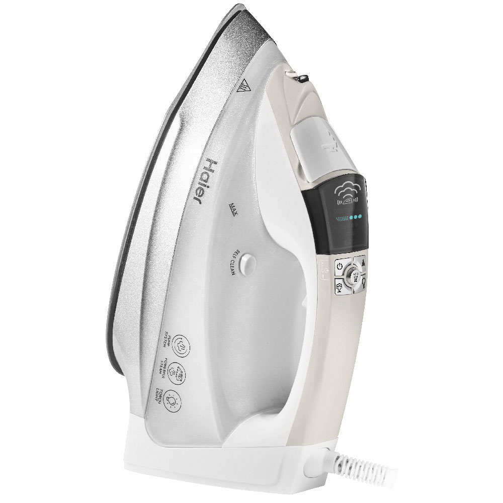 Haier HI-601 Dry & Steam iron Aluminium soleplate Silver, White – image 2