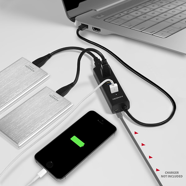 Axagon HUE-S2B 4x USB 3.0 CHARGING hub, power micro USB – image 5
