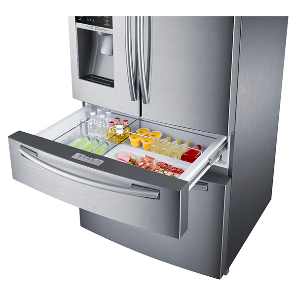 Samsung RF25HMEDBSR side-by-side refrigerator Freestanding – image 6