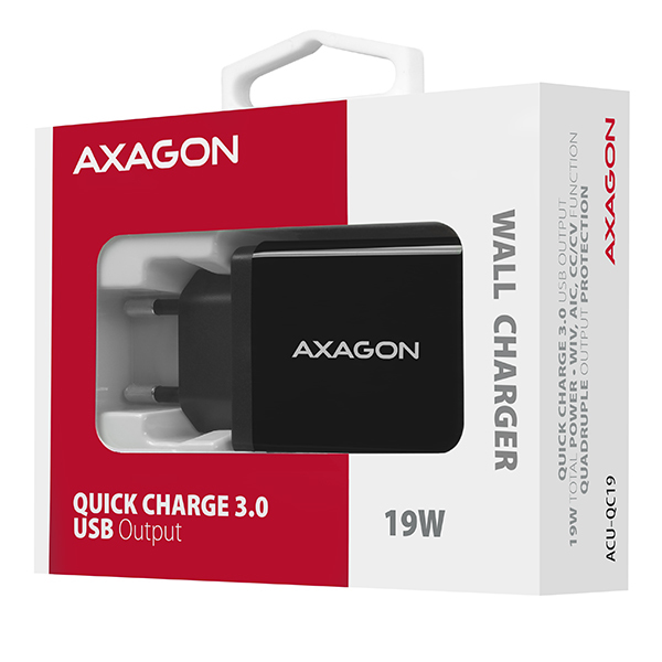 Axagon ACU-QC19 mobile device charger Mobile phone, Power bank, Smartphone, Tablet, Universal Black AC Fast charging Indoor – image 9