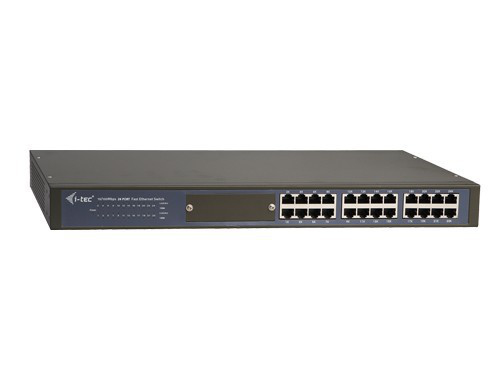 i-tec SW100P24 network switch Managed 1U Black