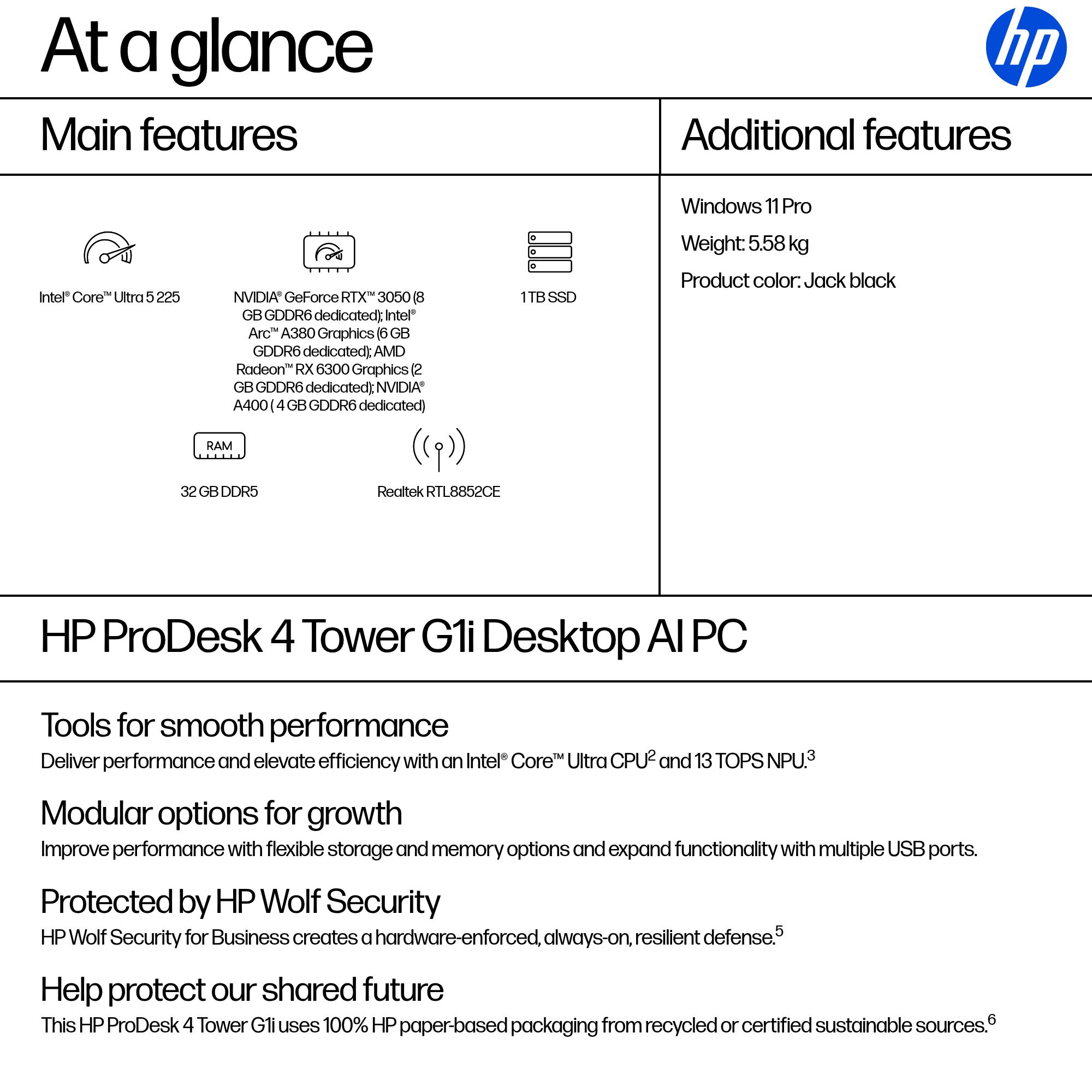 HP ProDesk 4 Tower G1i Desktop AI PC – image 3