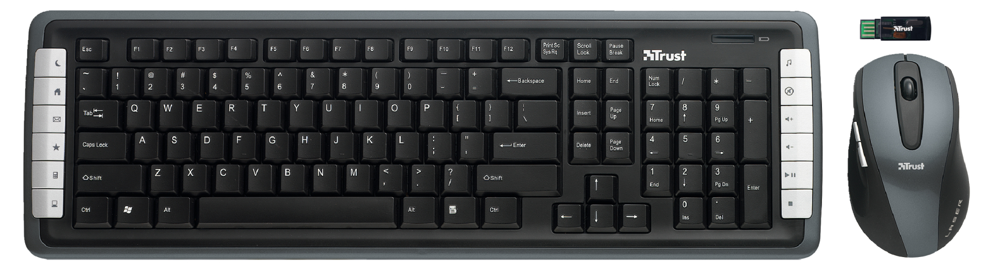Trust DS-4400D keyboard Mouse included Home RF Wireless UK International Black, Silver – image 2