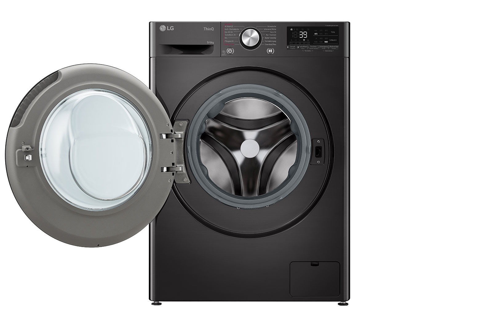 LG W4WR7096YB washer dryer Freestanding Front-load Black – image 2
