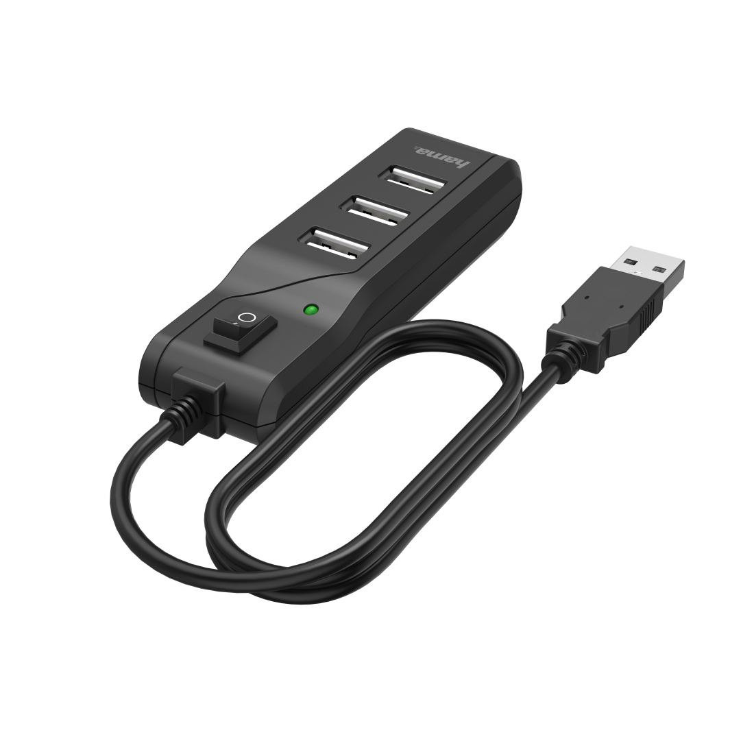 Hama 00200118 interface hub USB 2.0 480 Mbit/s Black – image 2