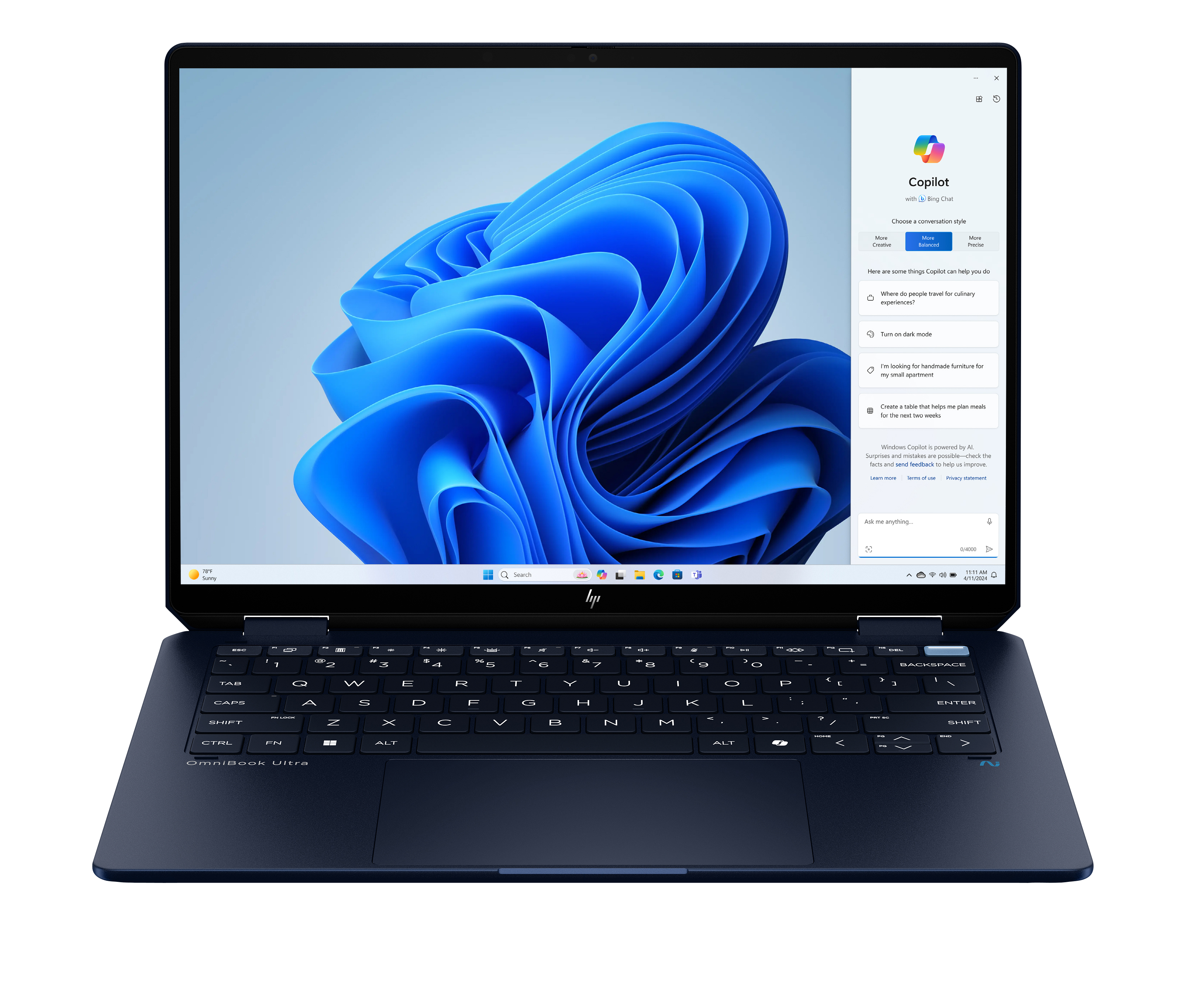 HP - Convertible 2 en 1 HP OmniBook Ultra Flip 14-fh0000ns, Copilot+PC, Intel Core Ultra 7-258V (Series 2), 32GB, 1TB SSD, 14' , W11. - imagen 2