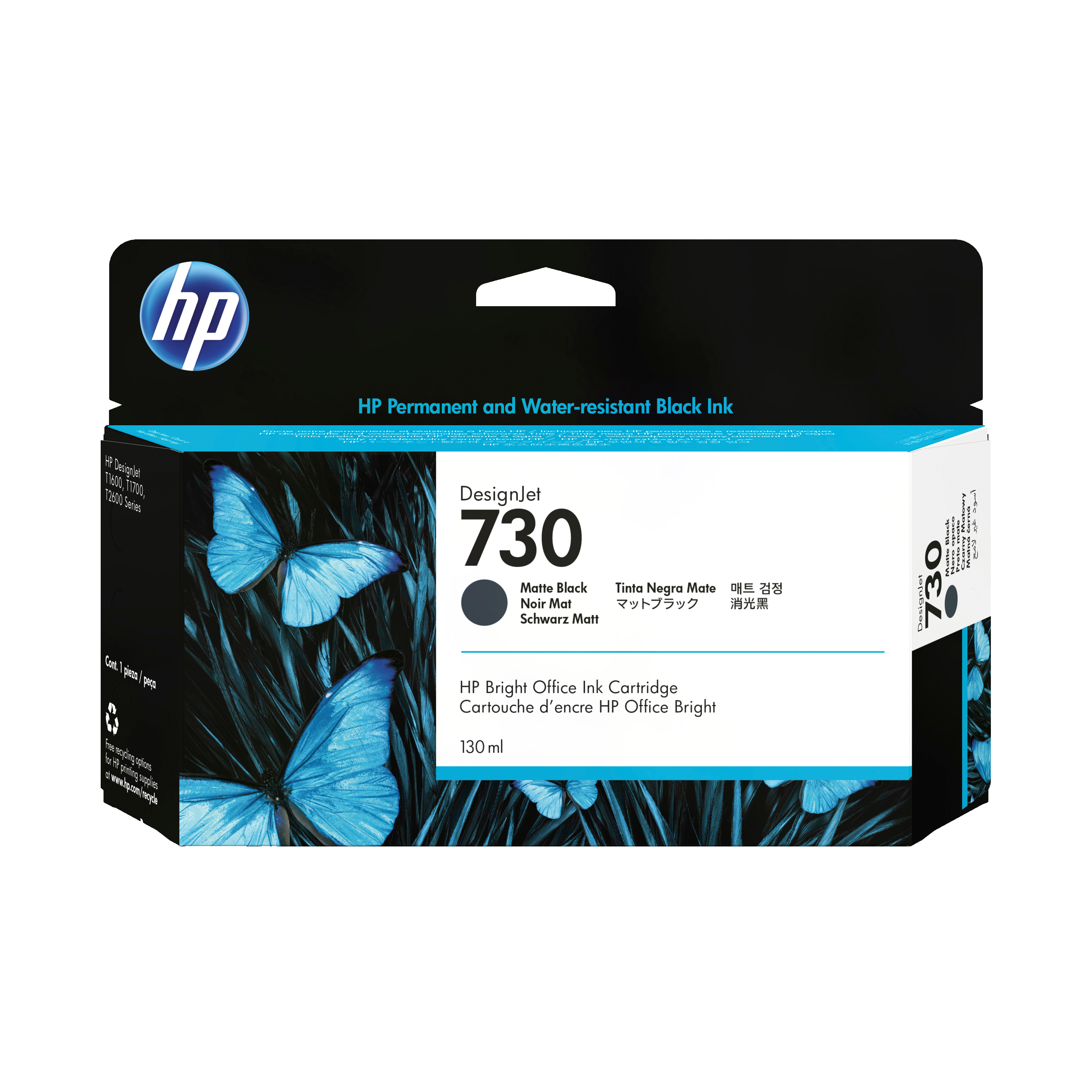730 130-ML MATTE BLK INK WW