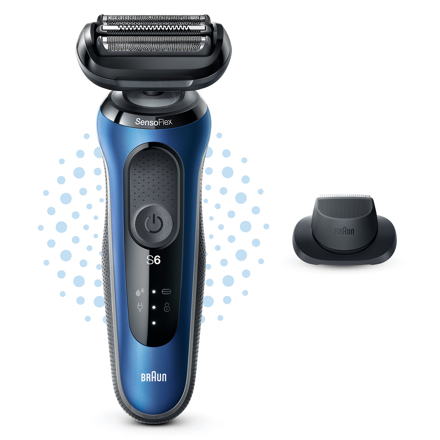 Braun Series 6 61-B1200s Foil shaver Trimmer Black, Blue – image 5